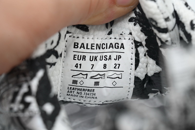 yupoo_368251_e994cd03.jpg 【CA5AH】涂鸦黑白纹 巴黎10代跑鞋 734734 W2RG3 9010 Balenciaga Black and White