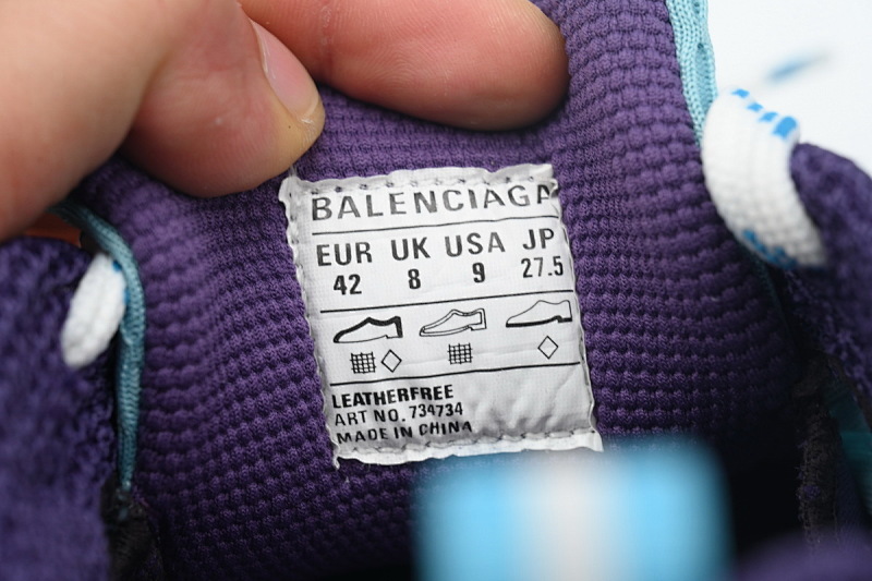 【DA0LJ】白银蓝-29 巴黎10代做旧 户外概念跑鞋734734 W3XL5 4095 Balenciaga White Silver Blue