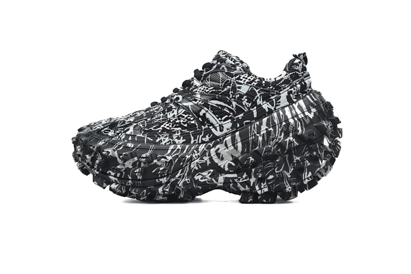 【EA0LJ】黑涂鸦-16 巴黎轮胎鞋 685611 W2RG1 9015 Balenciaga Defender Graffiti