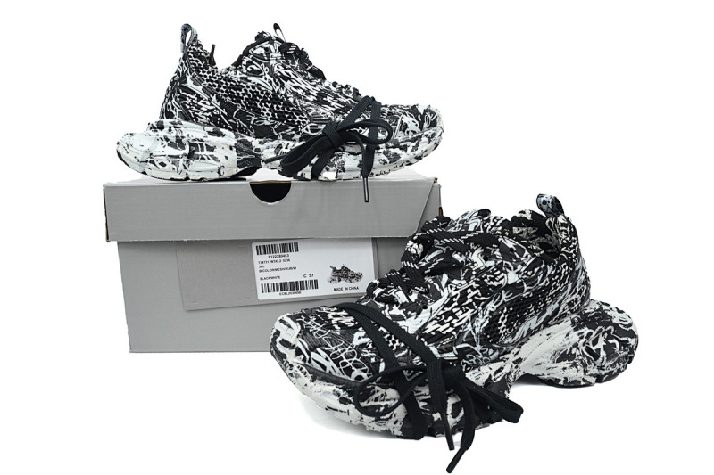 【DA0LJ】黑涂鸦-45 巴黎10代跑鞋 734731 W3XDC 0236 Balenciaga Luminous Black Graffiti