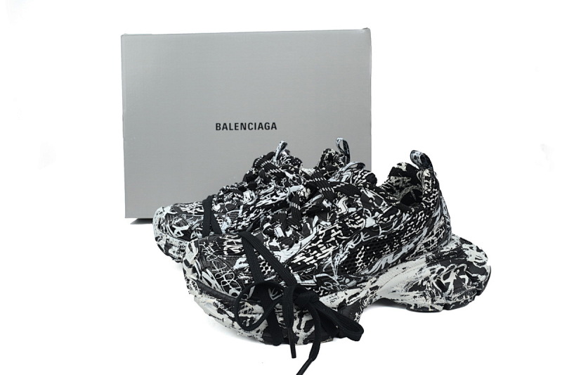 【DA0LJ】黑涂鸦-45 巴黎10代跑鞋 734731 W3XDC 0236 Balenciaga Luminous Black Graffiti