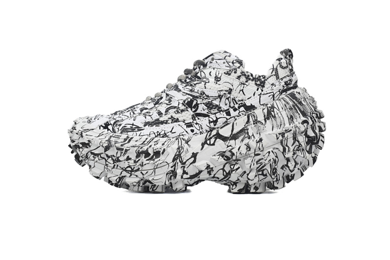 【EA0LJ】白涂鸦-15巴黎轮胎鞋 685611 W2RAM 9010 Balenciaga Defender Graffiti