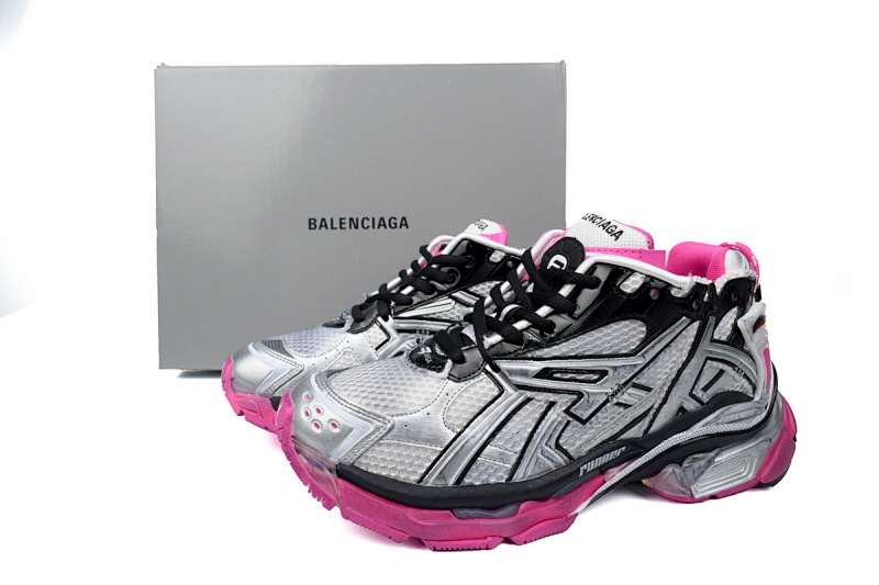 【EA5LJ】银红-40 巴黎世家7代减震运动跑步鞋 677402 W3RB2 9155Balenciaga Runner  Silver Red