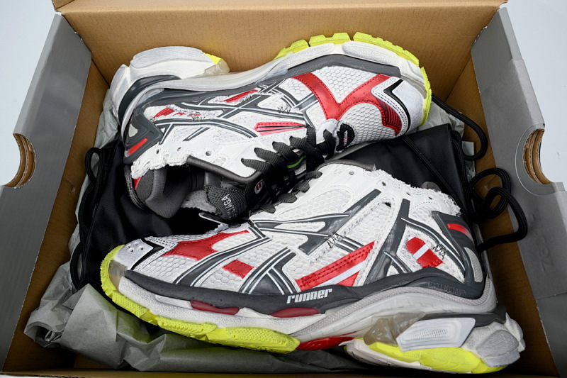 【EA5LJ】白黑红-41 巴黎世家7代减震运动跑步鞋 677402 W3RB2 9167 Balenciaga Runner White Black and Red