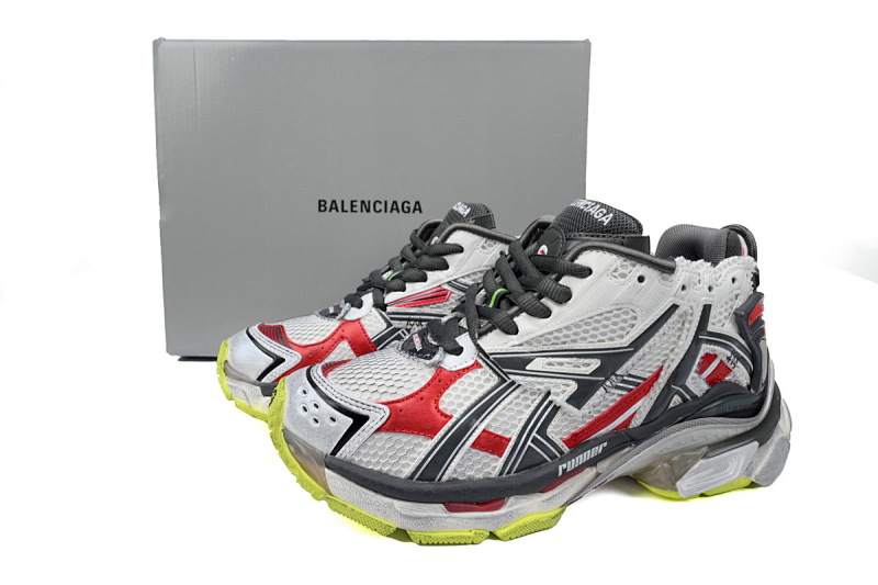 【EA5LJ】白黑红-41 巴黎世家7代减震运动跑步鞋 677402 W3RB2 9167 Balenciaga Runner White Black and Red