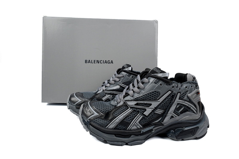 【EA5LJ】全黑灰-37 巴黎世家7代减震运动跑步鞋 677402 W3RBR 1515 Balenciaga Runner All Black Gray