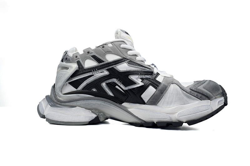 【EA5LJ】白黑灰-43 巴黎世家7代减震运动跑步鞋 677402 W3RB2 9012 Balenciaga Runner White Black Gray