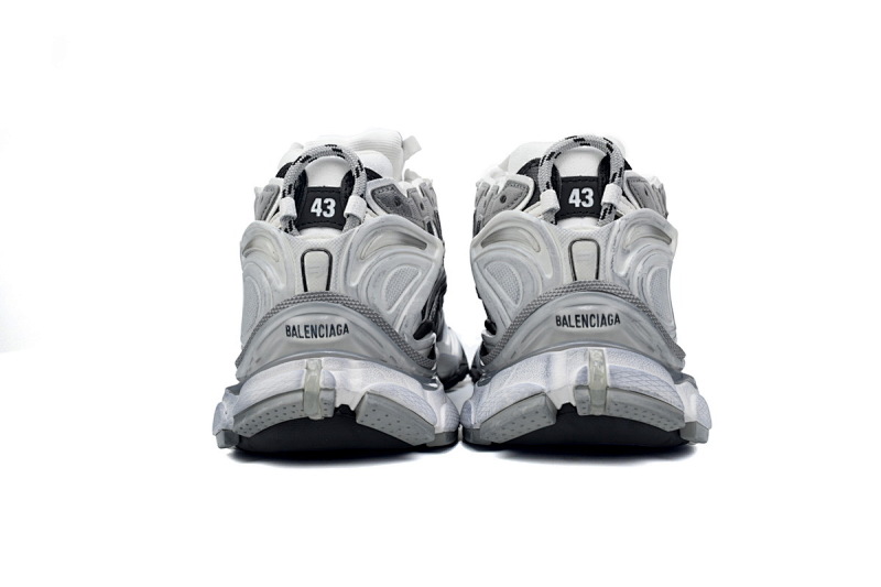 【EA5LJ】白黑灰-43 巴黎世家7代减震运动跑步鞋 677402 W3RB2 9012 Balenciaga Runner White Black Gray