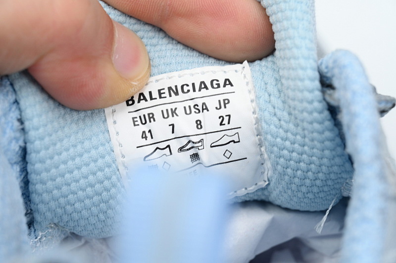 【CA5AH】帆布蓝 巴黎10代跑鞋 734731 W3XDC 4000 Balenciaga Luminous Blue Canvas Blue
