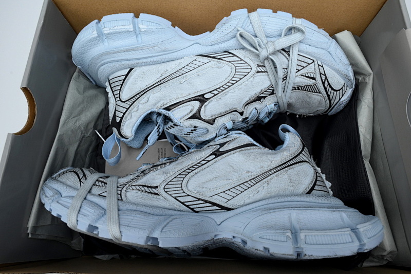 【CA5AH】帆布蓝 巴黎10代跑鞋 734731 W3XDC 4000 Balenciaga Luminous Blue Canvas Blue