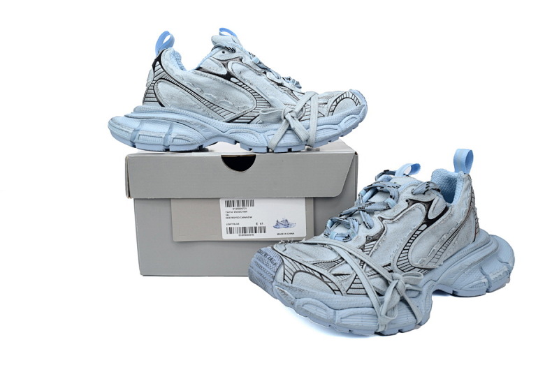 【CA5AH】帆布蓝 巴黎10代跑鞋 734731 W3XDC 4000 Balenciaga Luminous Blue Canvas Blue
