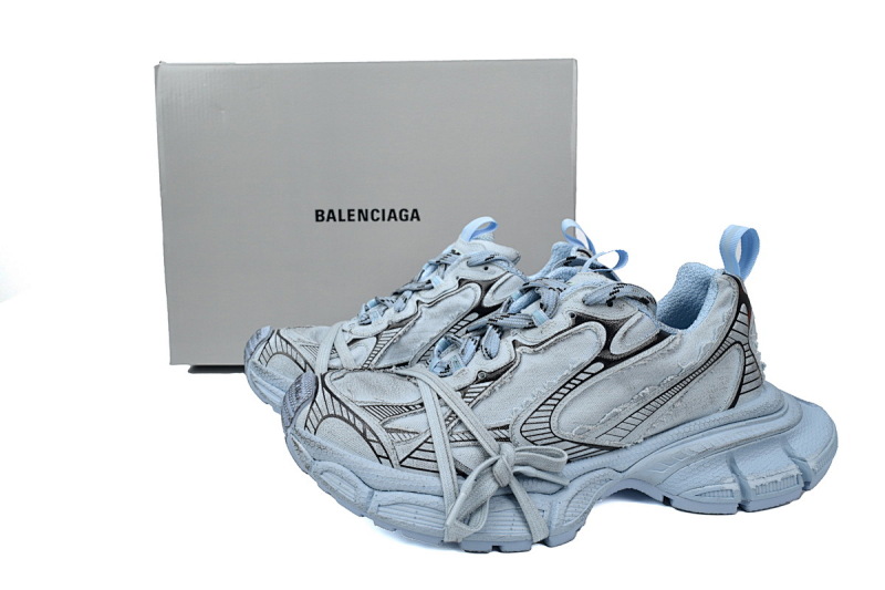 【CA5AH】帆布蓝 巴黎10代跑鞋 734731 W3XDC 4000 Balenciaga Luminous Blue Canvas Blue