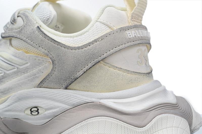 【DA5LJ】灰白色-13 纯原版巴黎世家 网布 圆头系带低帮 784339-W2MV9-9191 Balenciaga Grey White