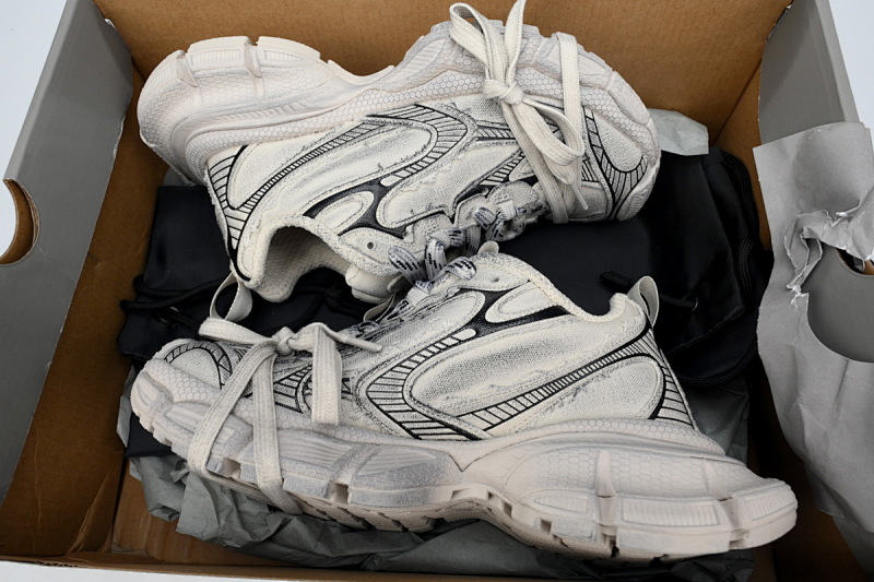 【DA0LJ】帆布白-36 巴黎10代跑鞋 734731 W3XDC 2002 Balenciaga Luminous Blue Canvas White