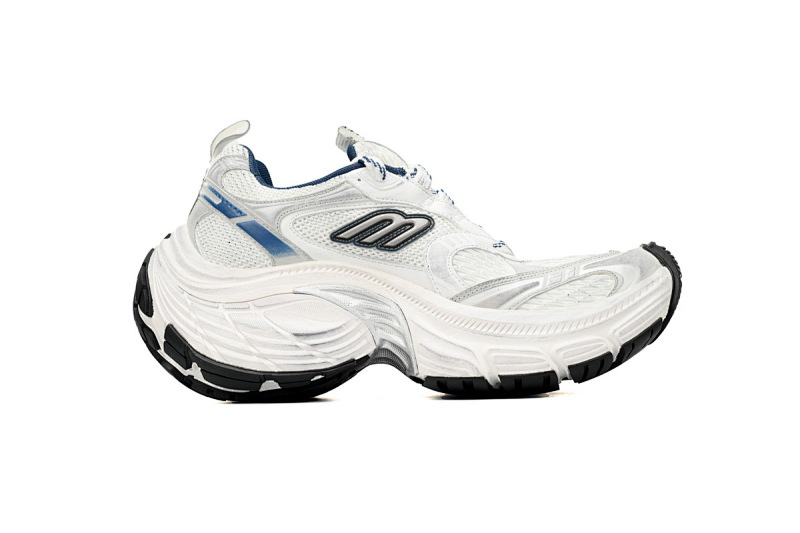 【DA5LJ】白黑蓝1219 巴黎世家十二代新款 784342 W2MV2 1219 Balenciaga White Gray Black White, Black, and Blue