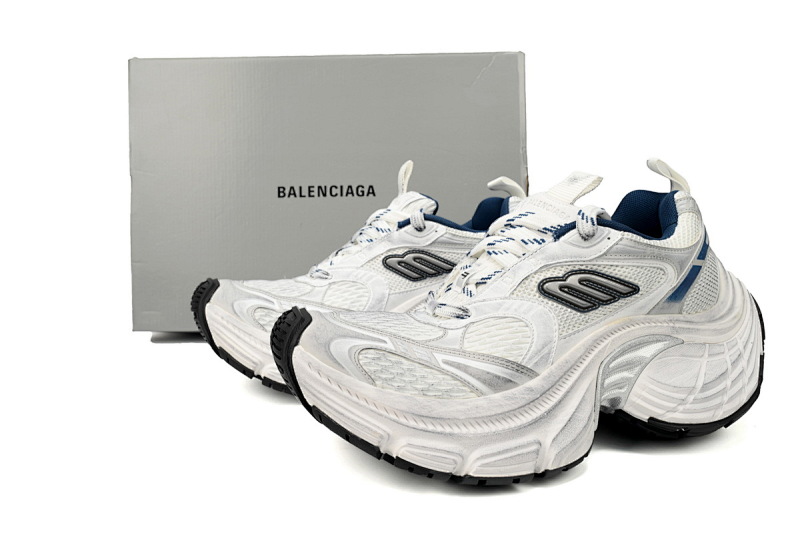 【DA5LJ】白黑蓝1219 巴黎世家十二代新款 784342 W2MV2 1219 Balenciaga White Gray Black White, Black, and Blue