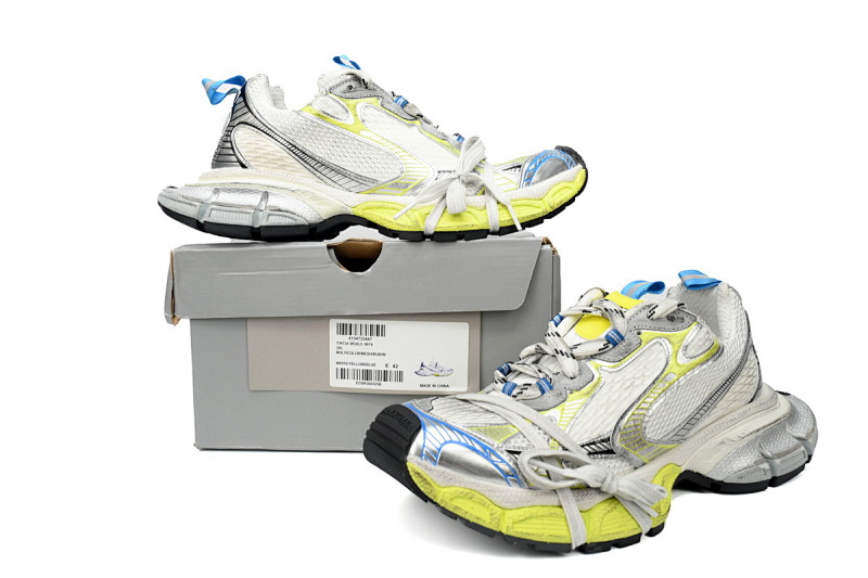 【CA5AH】蓝白荧光黄 巴黎10代跑鞋  734731 W3XLG 9074 Balenciaga Luminous Blue White Fluorescent Yellow