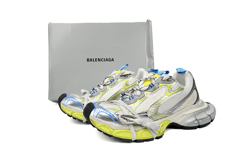【CA5AH】蓝白荧光黄 巴黎10代跑鞋  734731 W3XLG 9074 Balenciaga Luminous Blue White Fluorescent Yellow