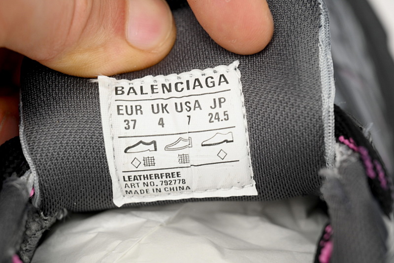 【DA5LJ】黑灰粉-6 巴黎世家十二代新款 784342 W2MV2 1510 Balenciaga White Gray Black Black Powder
