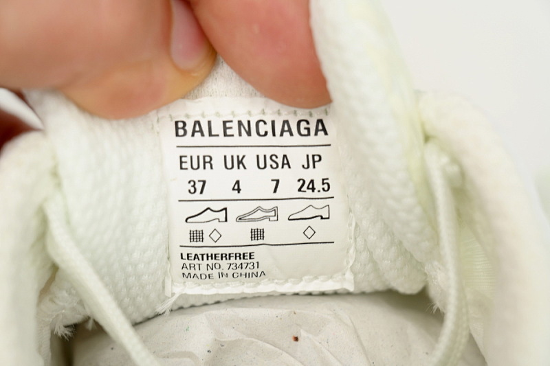 【CA5AH】白夜光 巴黎10代跑鞋 734731 W3XLG 9001 Balenciaga Luminous white