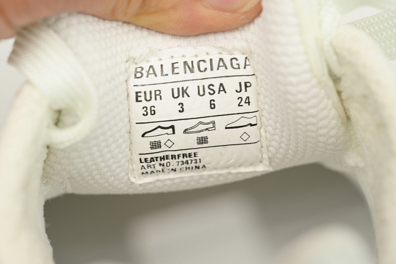 【DA0LJ】夜光白-32 巴黎10代跑鞋 734731 W3XLG 9001 Balenciaga Luminous white