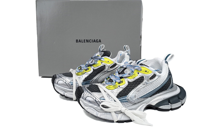 【DA0LJ】白银黑蓝-31 巴黎10代跑鞋 734731 W3XL5 9047 Balenciaga  White Silver Black Blue
