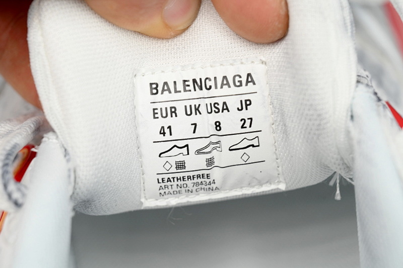 【DA5LJ】白红 巴黎世家十二代新款 784342 W2MV2 9060 Balenciaga White Gray White Red