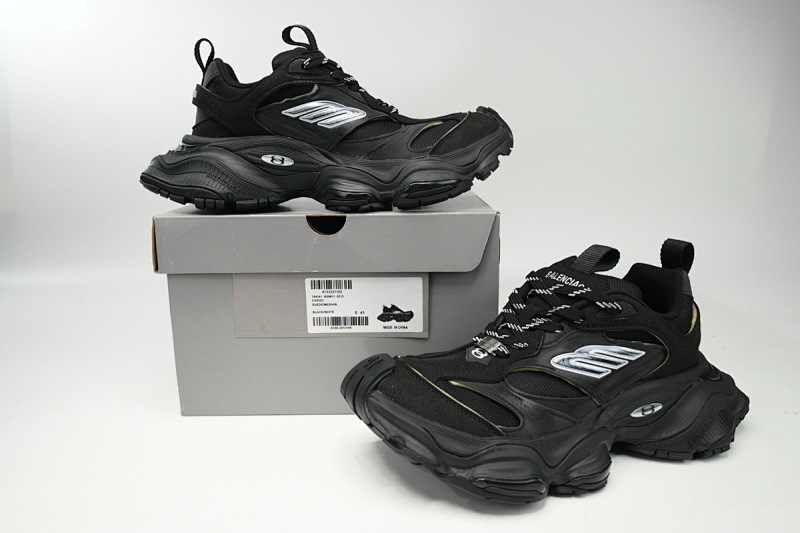 【DA5LJ】全黑-10 纯原版巴黎世家 网布 圆头系带低帮 784339-W2MV9-0213 Balenciaga CARGO All black