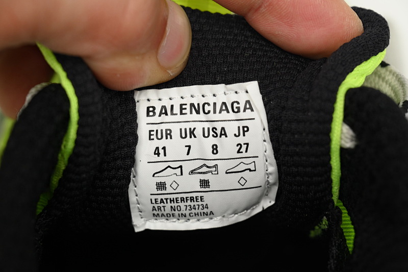 【CA5AH】荧光绿 巴黎10代做旧户外概念跑鞋 734734 W3XL6 7019 Balenciaga Black Black Fluorescent Green