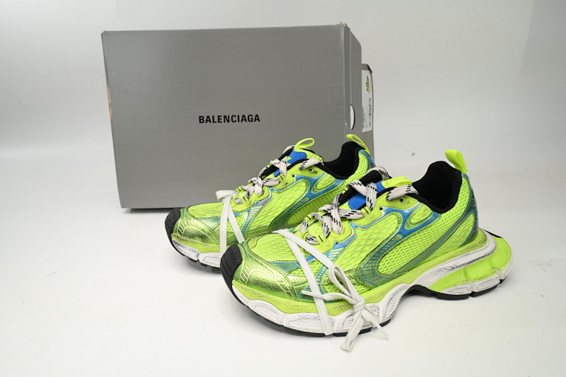 【CA5AH】荧光绿 巴黎10代做旧户外概念跑鞋 734734 W3XL6 7019 Balenciaga Black Black Fluorescent Green