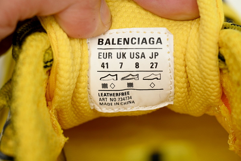 【CA5AH】黄色  巴黎10代做旧 户外概念跑鞋 734733 W3XL2 7010 Balenciaga Black Yellow
