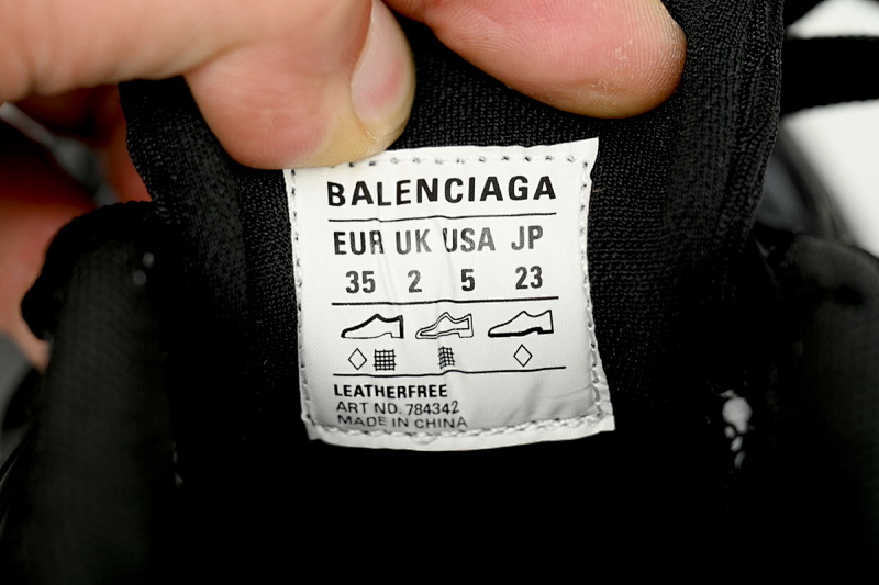 【DA5AH】黑色  巴黎世家十二代新款  784342 W2MV2 1000 Balenciaga White and Black Black
