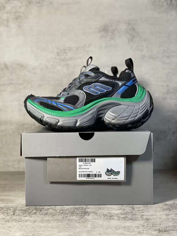 【DA5LJ】黑蓝绿-2 巴黎世家十二代新款 784342 W2MV2 1143 Balenciaga Black Blue Green