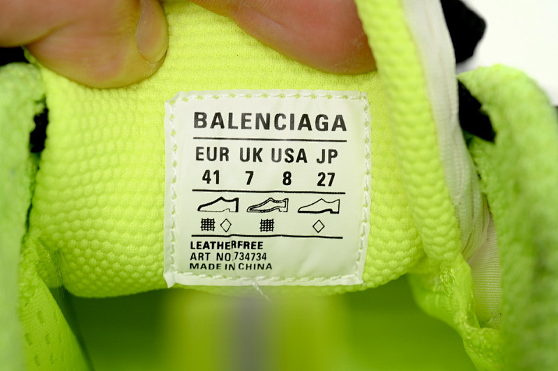 【CA5AH】白黑黄 巴黎10代做旧户外概念跑鞋 734734 W3XL6 9031 Balenciaga Black Black And White Blue