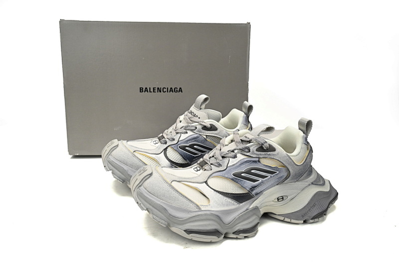 【DA5LJ】米中灰-8 纯原版巴黎世家 网布 圆头系带低帮 784339-W2MV9-0223 Balenciaga CARGO Rice Gray
