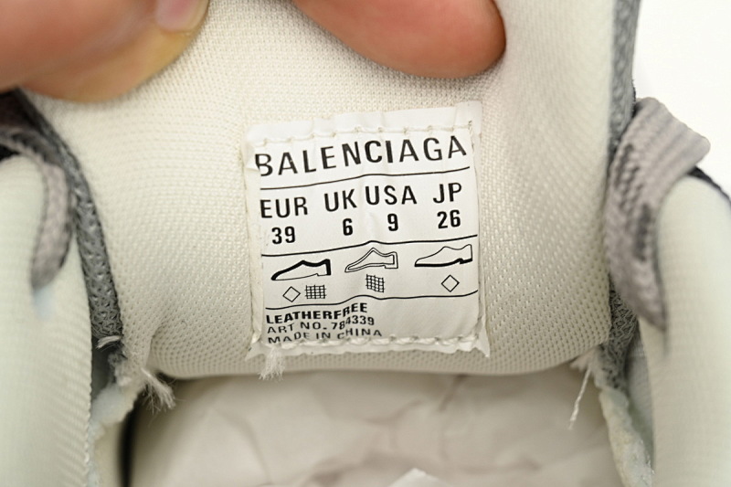 【DA5LJ】米中灰-8 纯原版巴黎世家 网布 圆头系带低帮 784339-W2MV9-0223 Balenciaga CARGO Rice Gray
