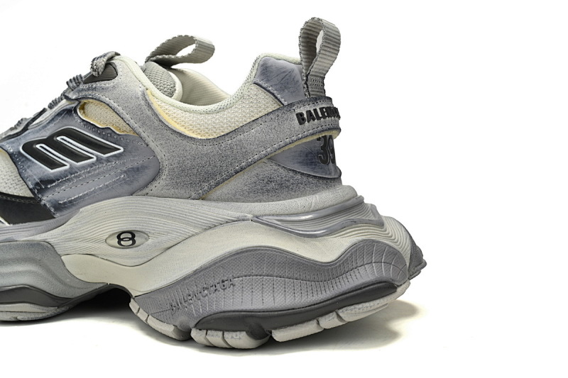 【DA5LJ】米中灰-8 纯原版巴黎世家 网布 圆头系带低帮 784339-W2MV9-0223 Balenciaga CARGO Rice Gray