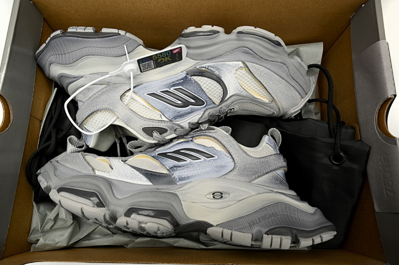【DA5LJ】米中灰-8 纯原版巴黎世家 网布 圆头系带低帮 784339-W2MV9-0223 Balenciaga CARGO Rice Gray