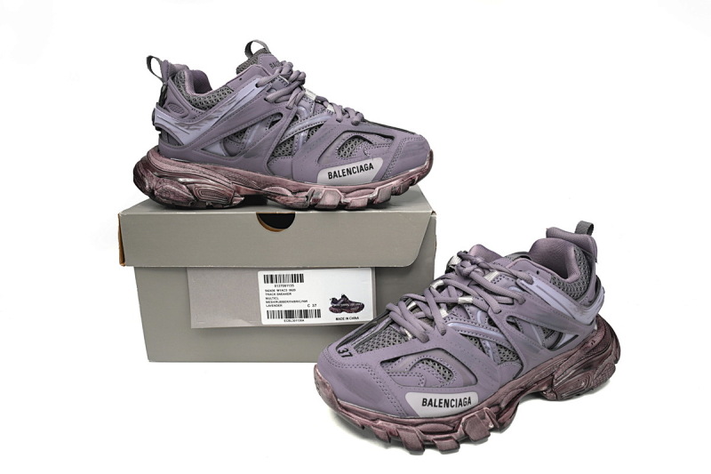 【DA0LJ】灰紫-113 巴黎3代时尚复古低帮跑鞋 542436 W1AC5 0620 Balenciaga Tess S.Black Gray Purple