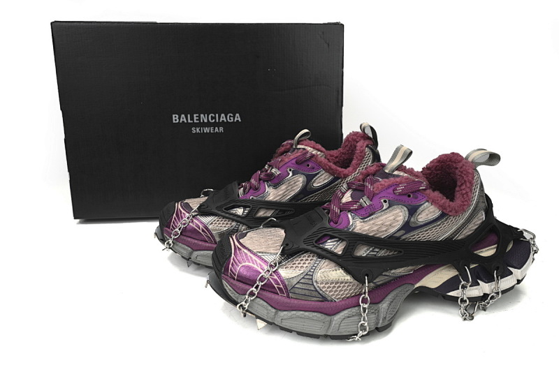 【DA5AH】紫色冰绒 巴黎3XL冰爪 加绒版 户外概念跑鞋 734734 W3XL2 1269 Balenciaga Purple Ice Velvet