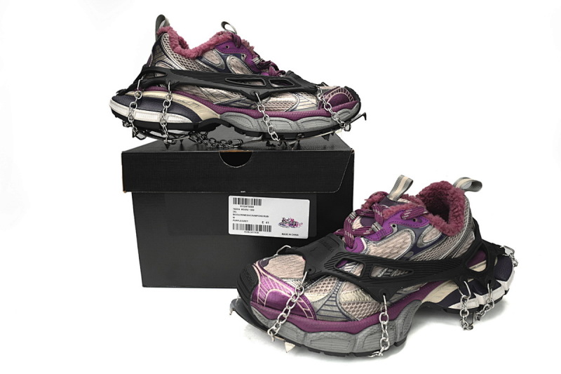 【DA5AH】紫色冰绒 巴黎3XL冰爪 加绒版 户外概念跑鞋 734734 W3XL2 1269 Balenciaga Purple Ice Velvet