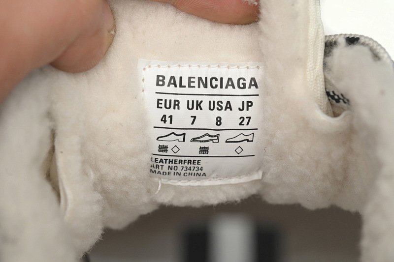 【DA5AH】熊猫冰绒 巴黎3XL冰爪 加绒版 户外概念跑鞋 734734 W3XL2 9710 Balenciaga Panda Ice Velvet