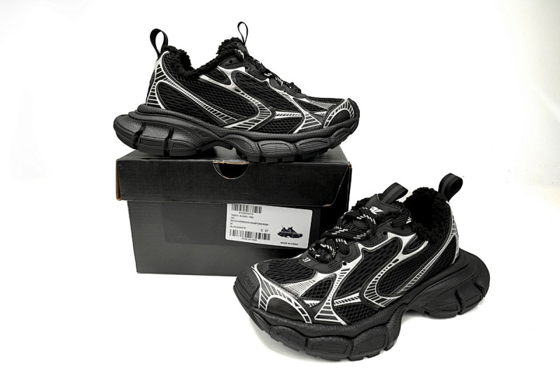 【DA5AH】黑白冰绒 巴黎3XL冰爪 加绒版 户外概念跑鞋 734734 W3XL2 1090 Balenciaga Black And White