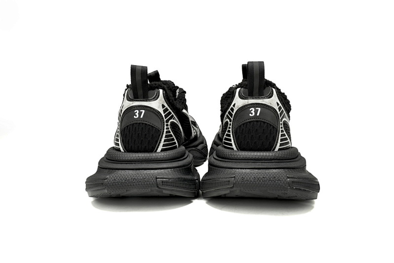 【DA5AH】黑白冰绒 巴黎3XL冰爪 加绒版 户外概念跑鞋 734734 W3XL2 1090 Balenciaga Black And White