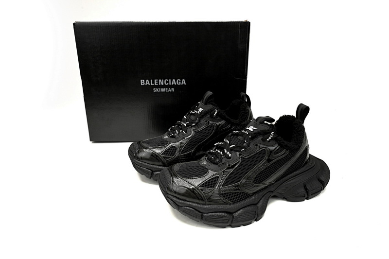 【DA5AH】全黑冰绒  巴黎3XL冰爪 加绒版 户外概念跑鞋 734734 W3XL2 1000 Balenciaga Black