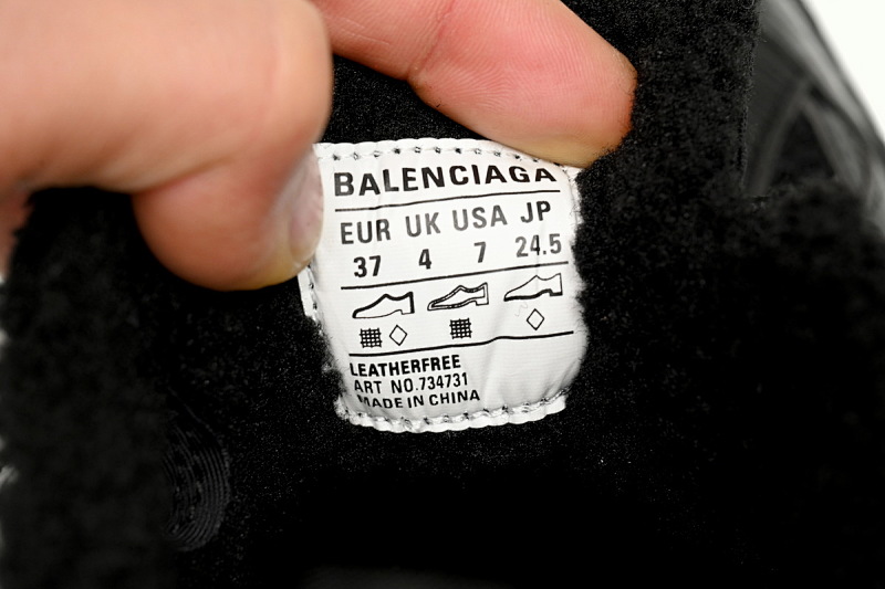 【DA5AH】全黑冰绒  巴黎3XL冰爪 加绒版 户外概念跑鞋 734734 W3XL2 1000 Balenciaga Black