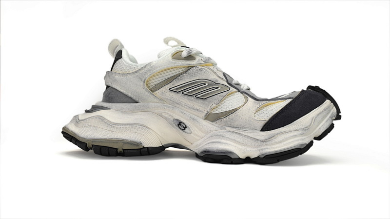 【DA5LJ】米白灰-9 纯原版巴黎世家11代 网布 圆头系带低帮 785756-W2MV1-9012 Balenciaga CARGO White Rice White Gray