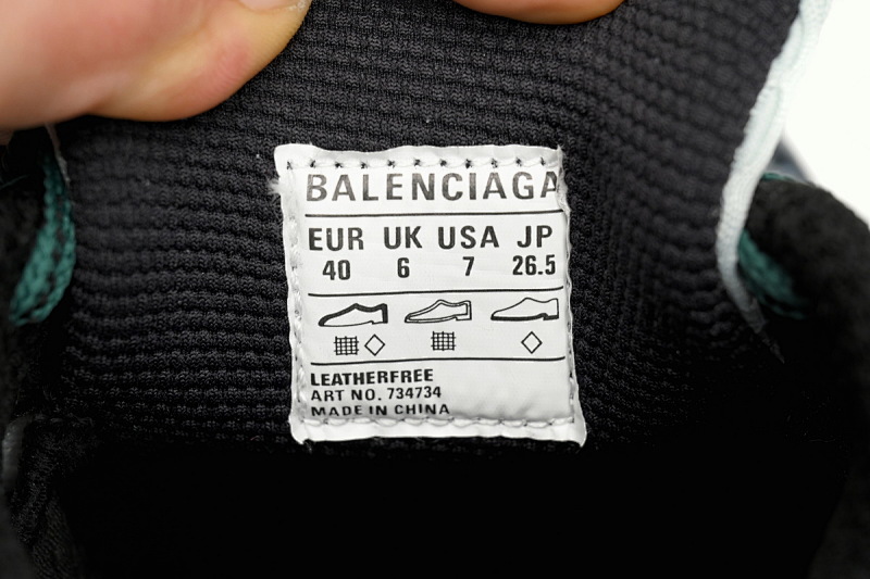 【DA0LJ】黑绿蓝-27 巴黎10代跑鞋 734731 W3XLR 0629 Balenciaga Black Green Blue