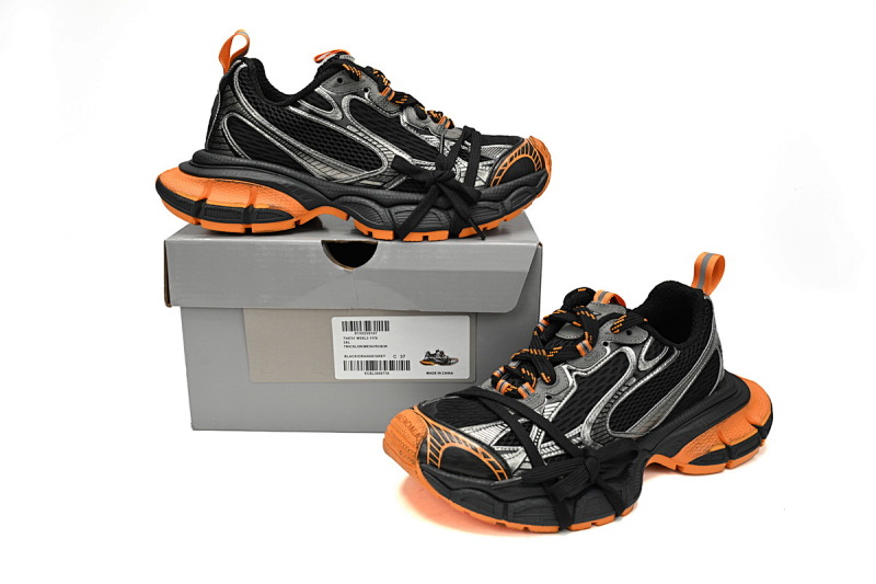 【CA5AH】  黑橙 巴黎10代做旧 户外概念跑鞋 734734 W3XL3 1178 Balenciaga Black Orange