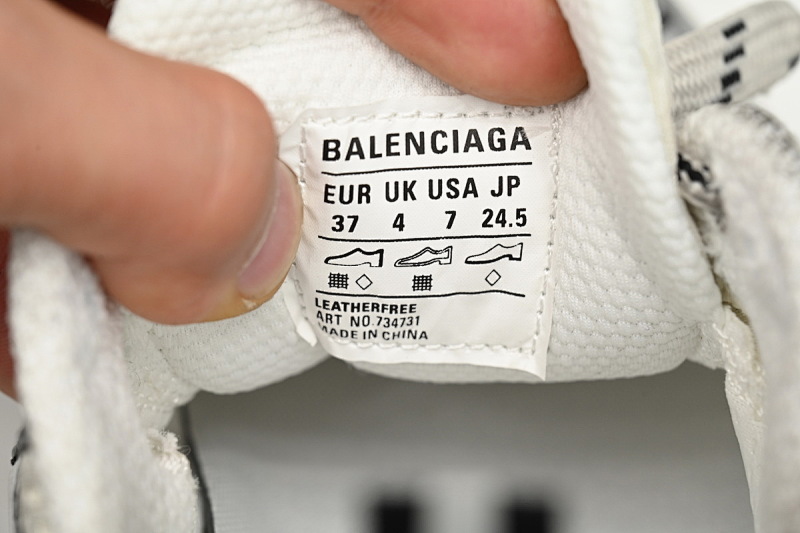 【CA5AH】 熊猫 巴黎10代做旧 户外概念跑鞋 734734 W3XL5 9710 Balenciaga White, red